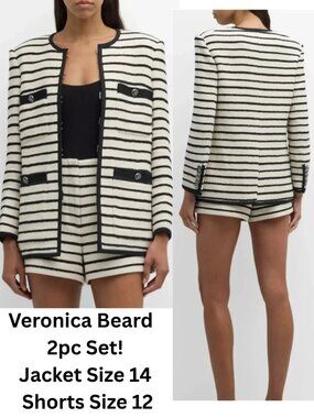 Veronica Beard Set! Foster Dickey Jacket & Gershwin Stripe Shorts